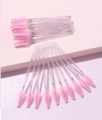 Kit 50 pinceis para cilios e sobrancelhas