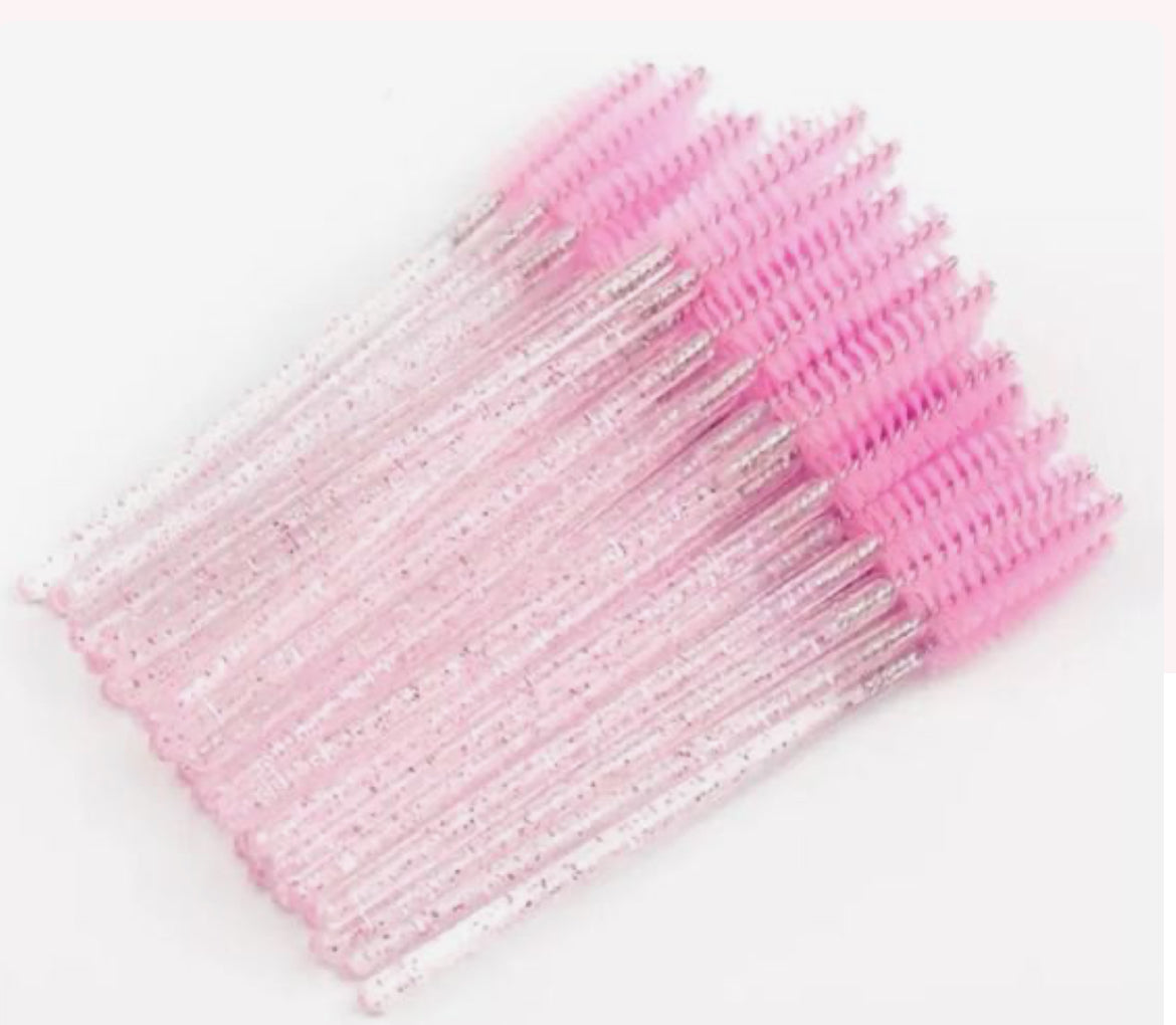 Kit 50 pinceis para cilios e sobrancelhas