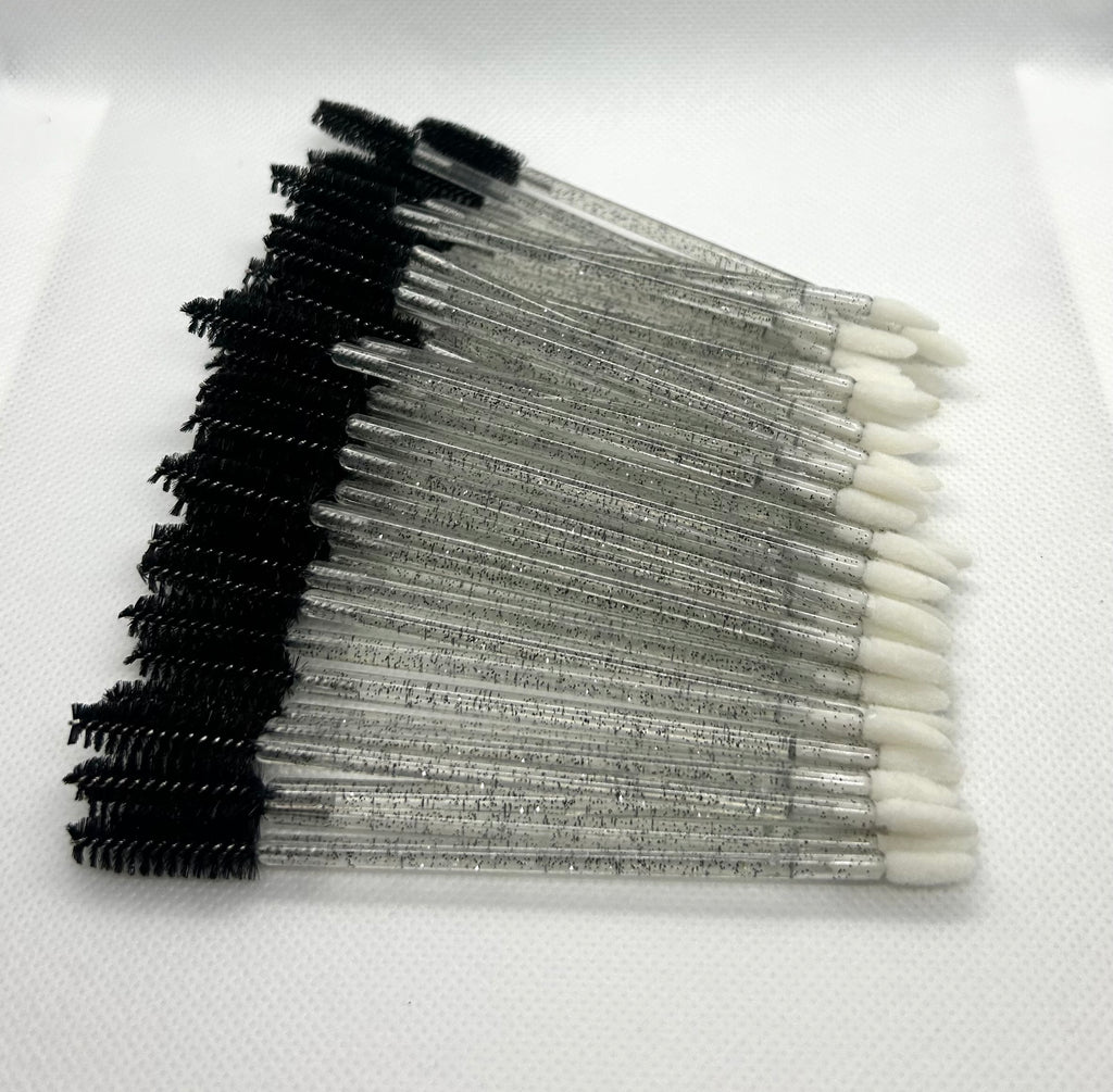 Kit 50 pinceis para labios/cilios/sobrancelhas