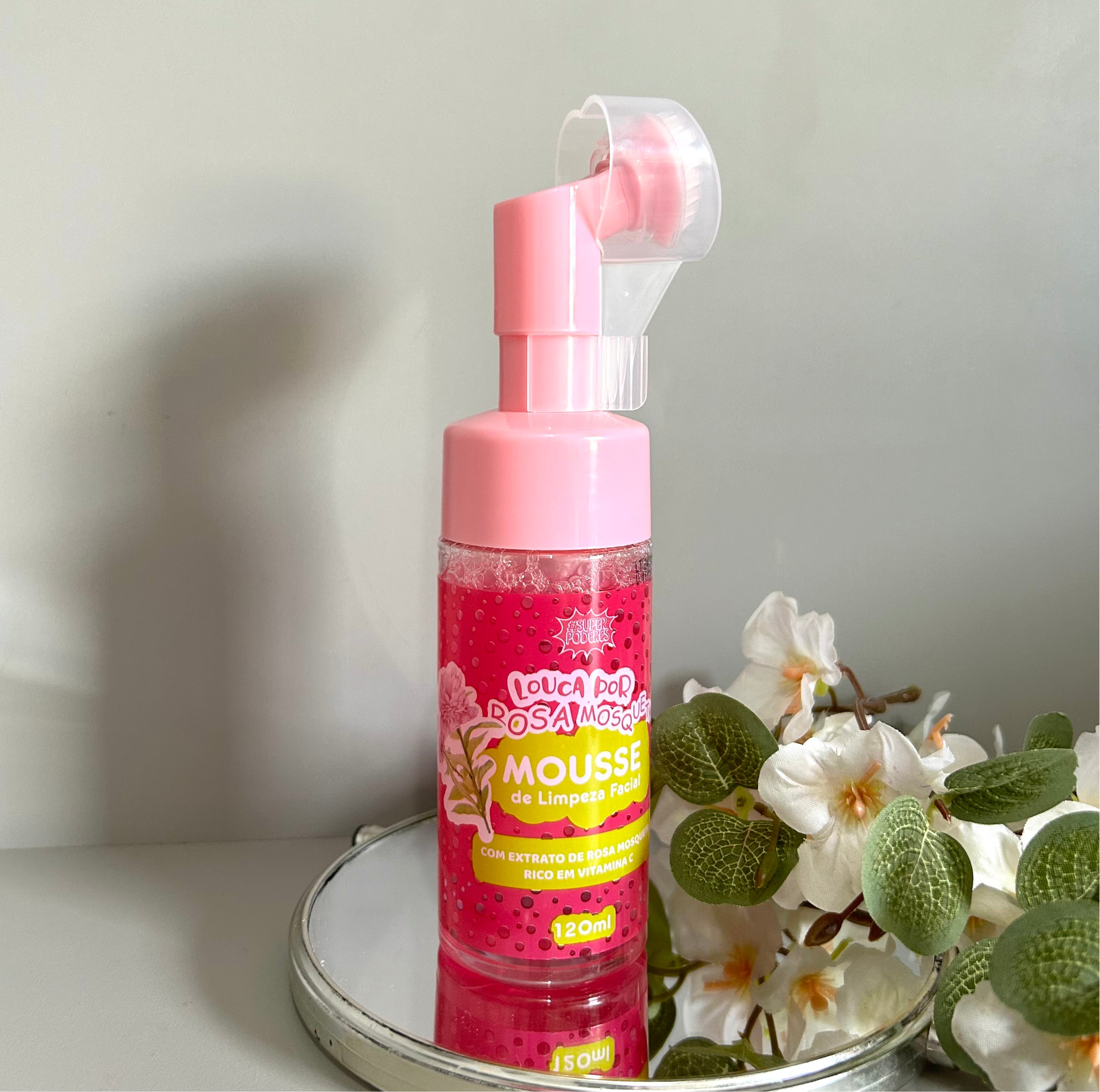 Mousse de limpeza facial