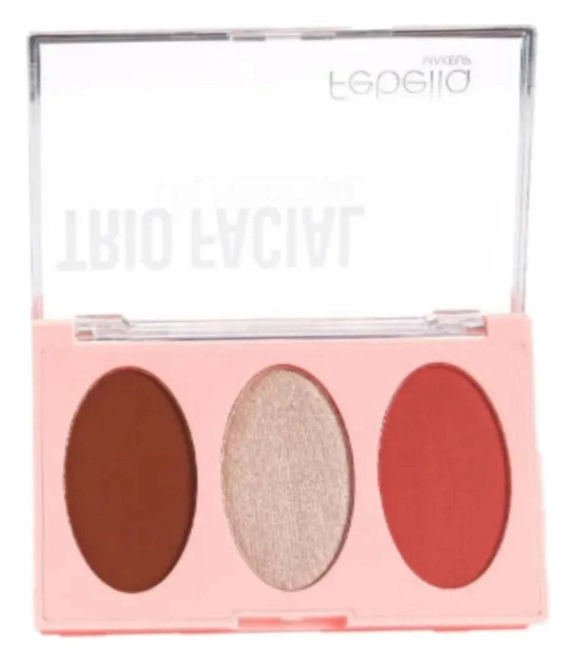 Trio blush, iluminador e contorno